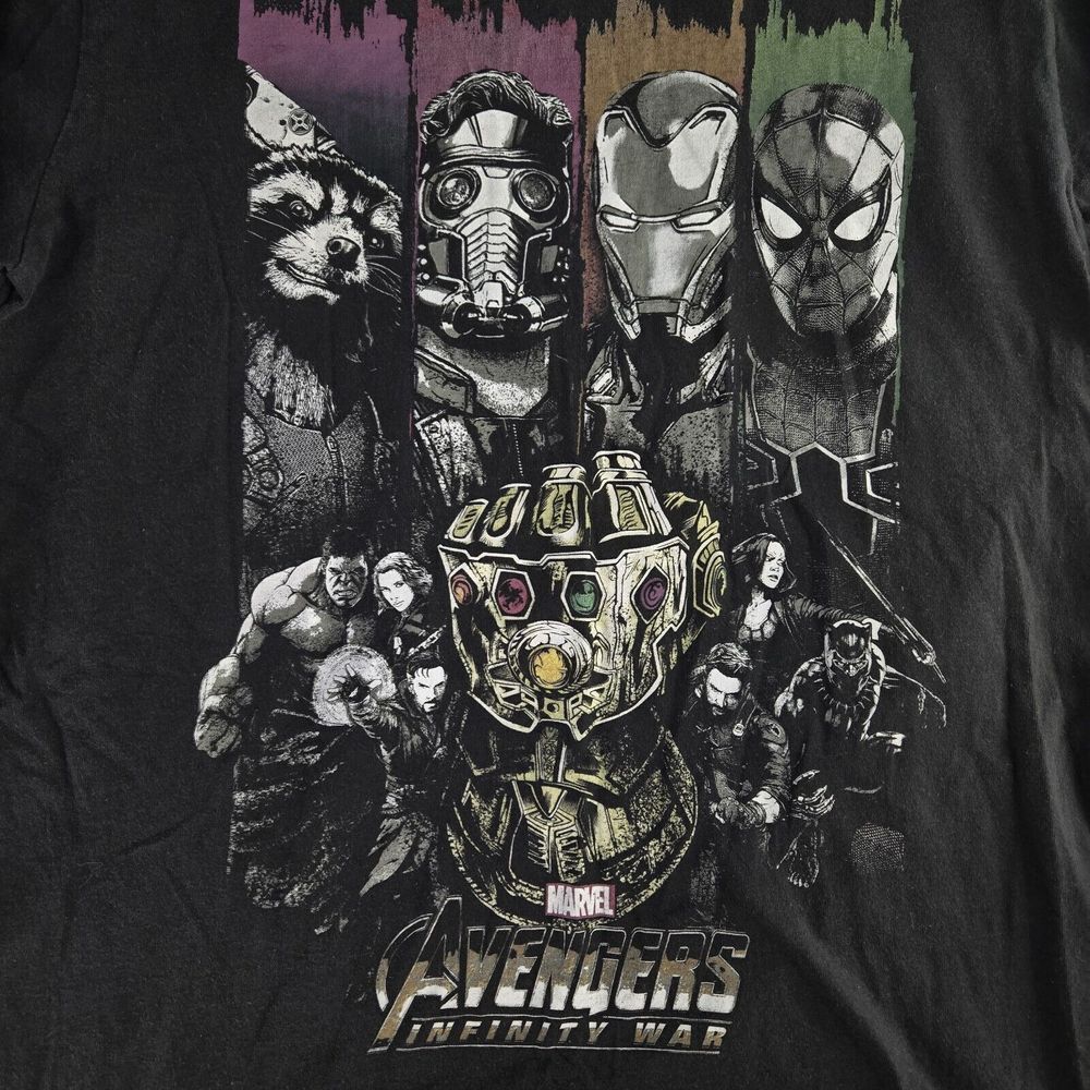 Mad Engine Marvel Avengers Infinity Wars Mens Medium Black Long Sleeve T-Shirt